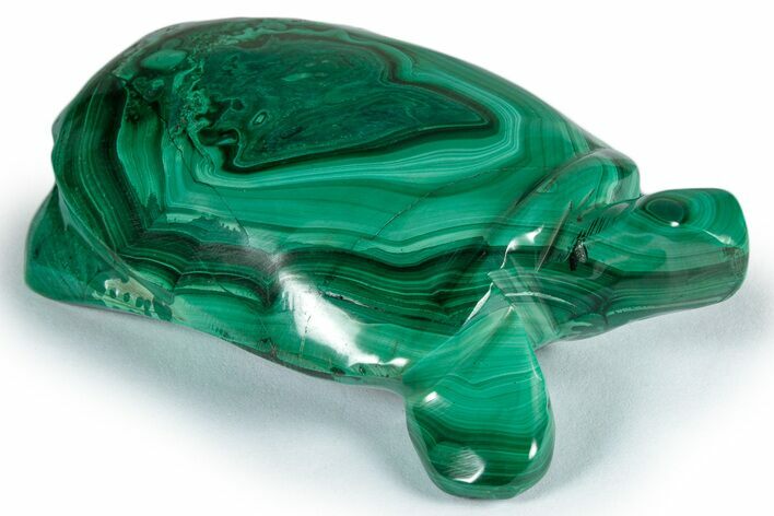 Flowery, Malachite Turtle Carving - DR Congo #337827